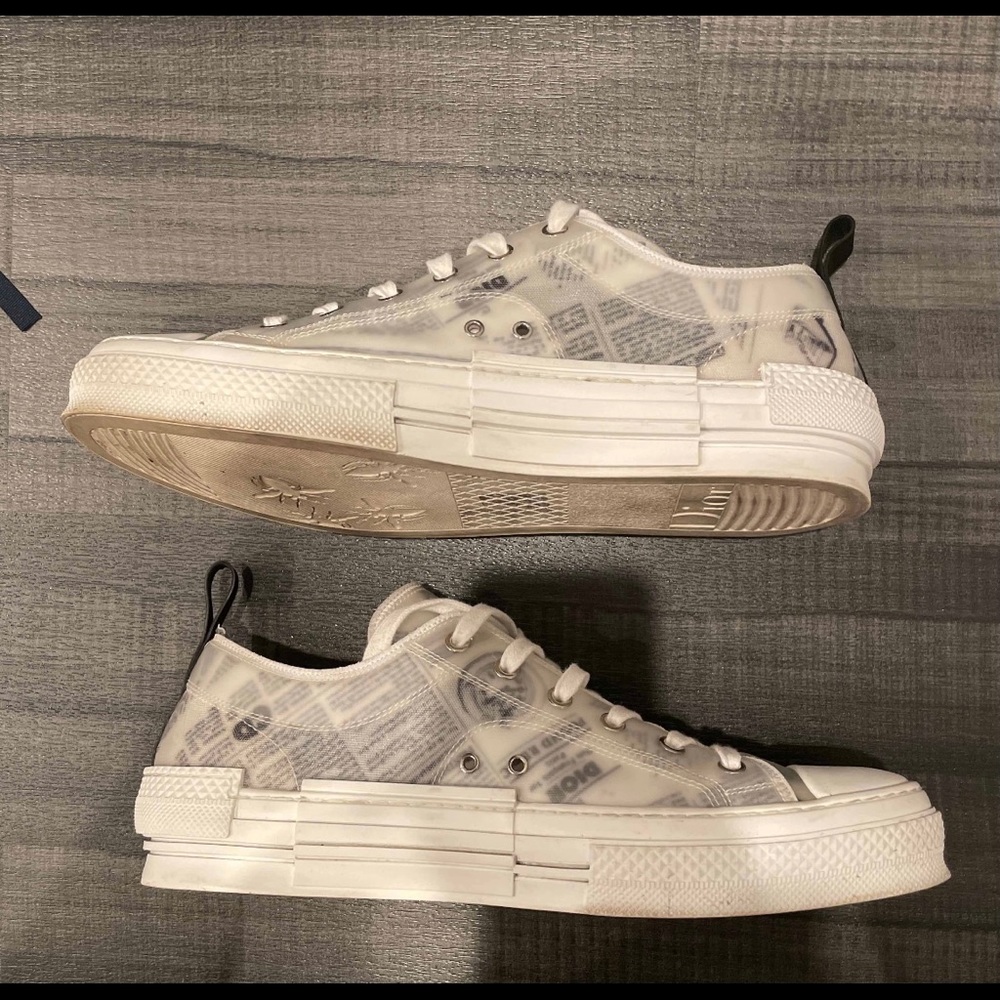 Dior Oblique Newsprint Sneakers - Picture 2 of 6